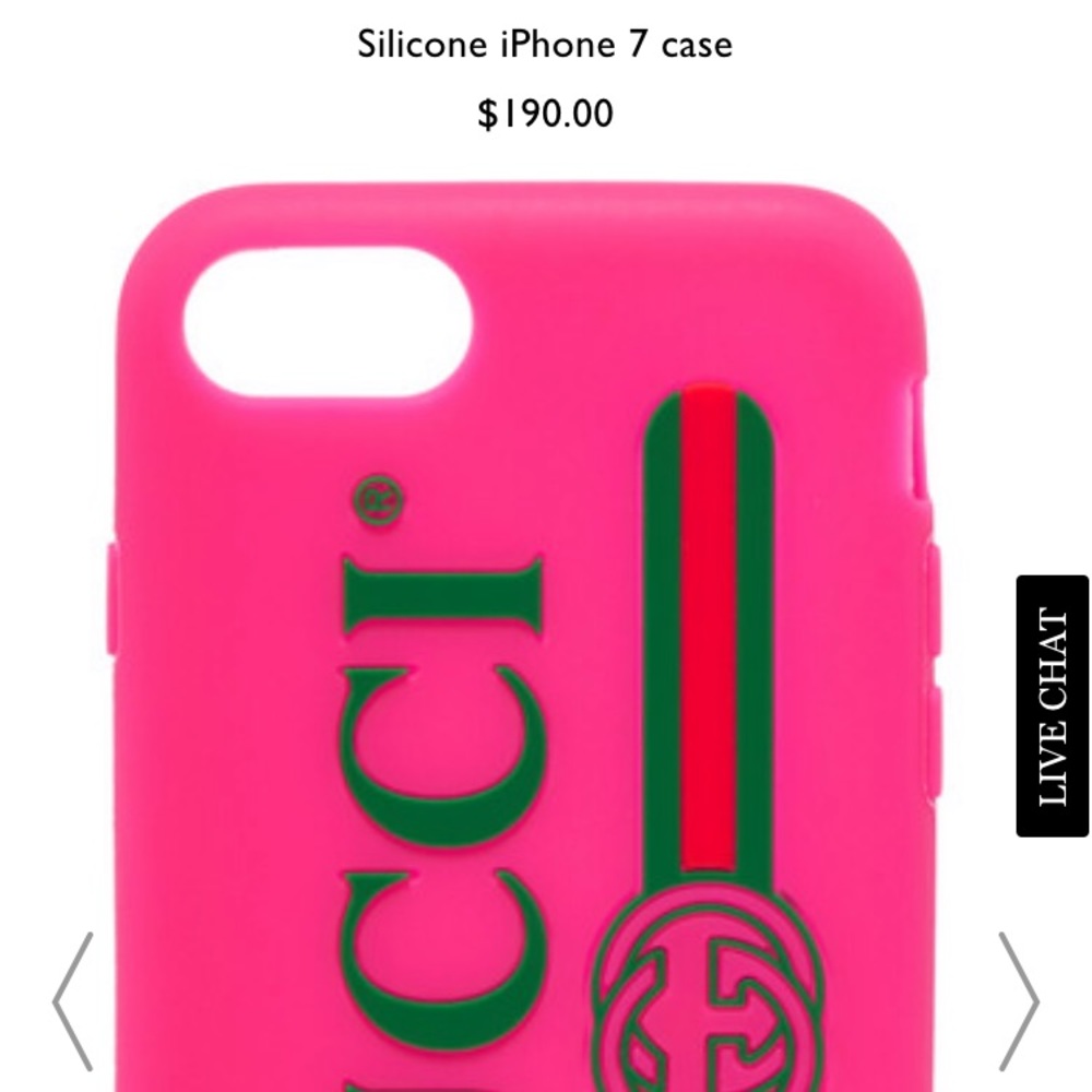 Gucci pink silicone iphone 7/8 case!